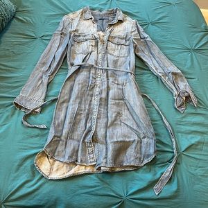 AEO denim rolled sleeve dress - SM